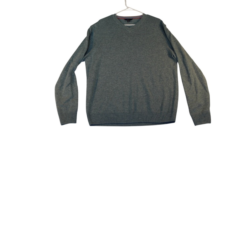 Boden Sweater Mens XL Gray Tight Knit Long Sleeve V-Neck Cozy Warm Pullover